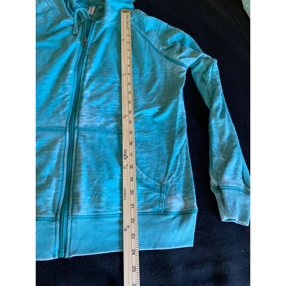 Exertek Womens Turquoise Zip-Up Hoodie Jacket Size Large - Picture 5 of 9